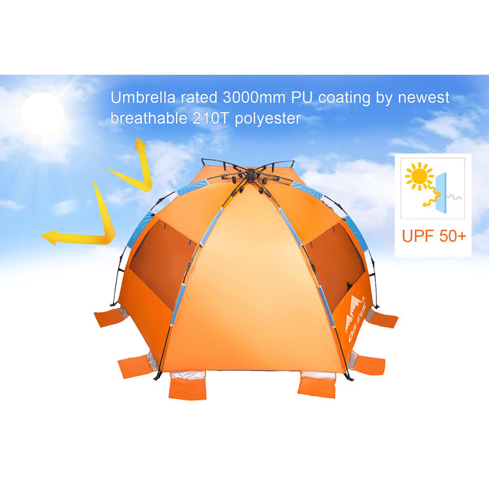 Oileus Portable UV Protection Sun Shade Shelter 4 Person Tent with